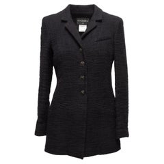 Black Chanel Spring 2000 Tweed Blazer