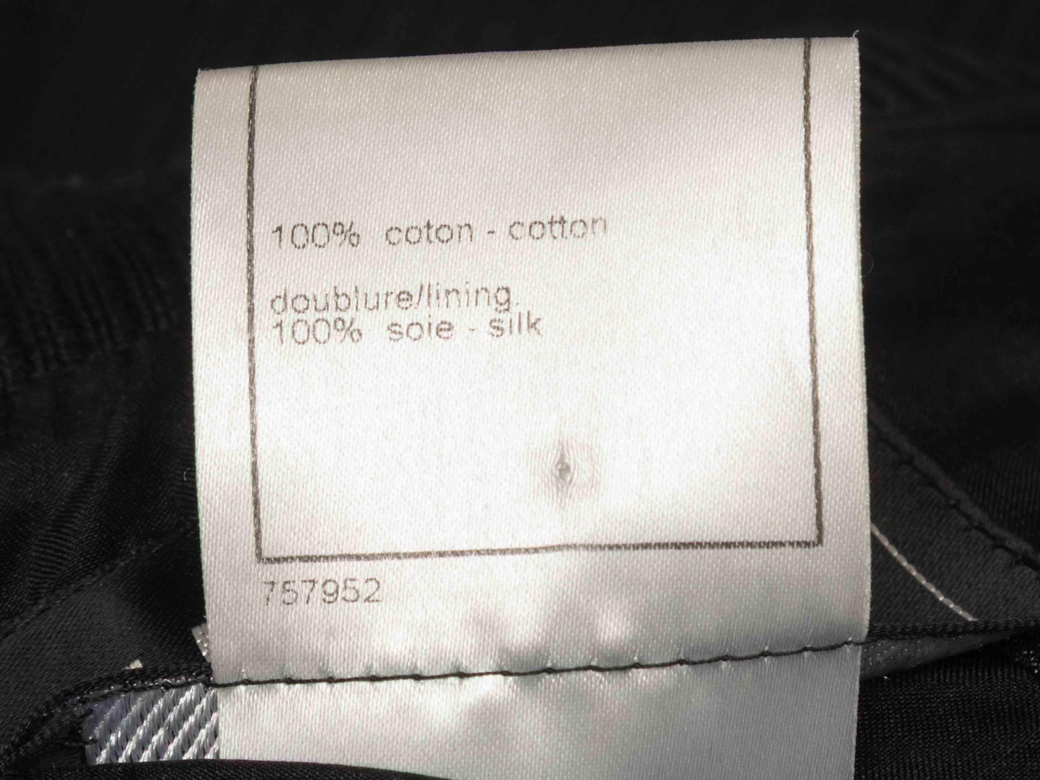 Noir Veste militaire en coton noir Chanel printemps/été 2006 Taille FR 44 en vente