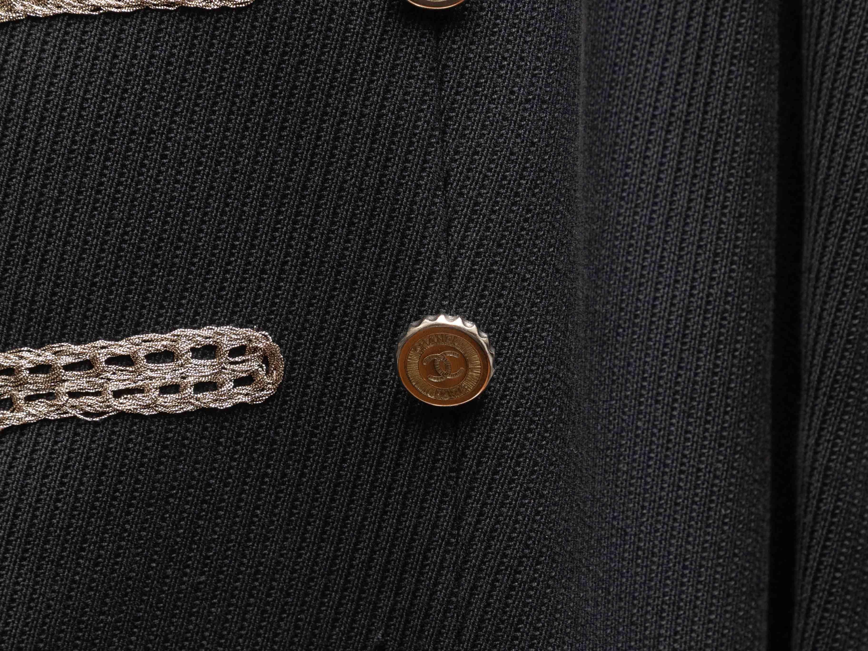 Veste militaire en coton noir Chanel printemps/été 2006 Taille FR 44 Bon état - En vente à New York, NY