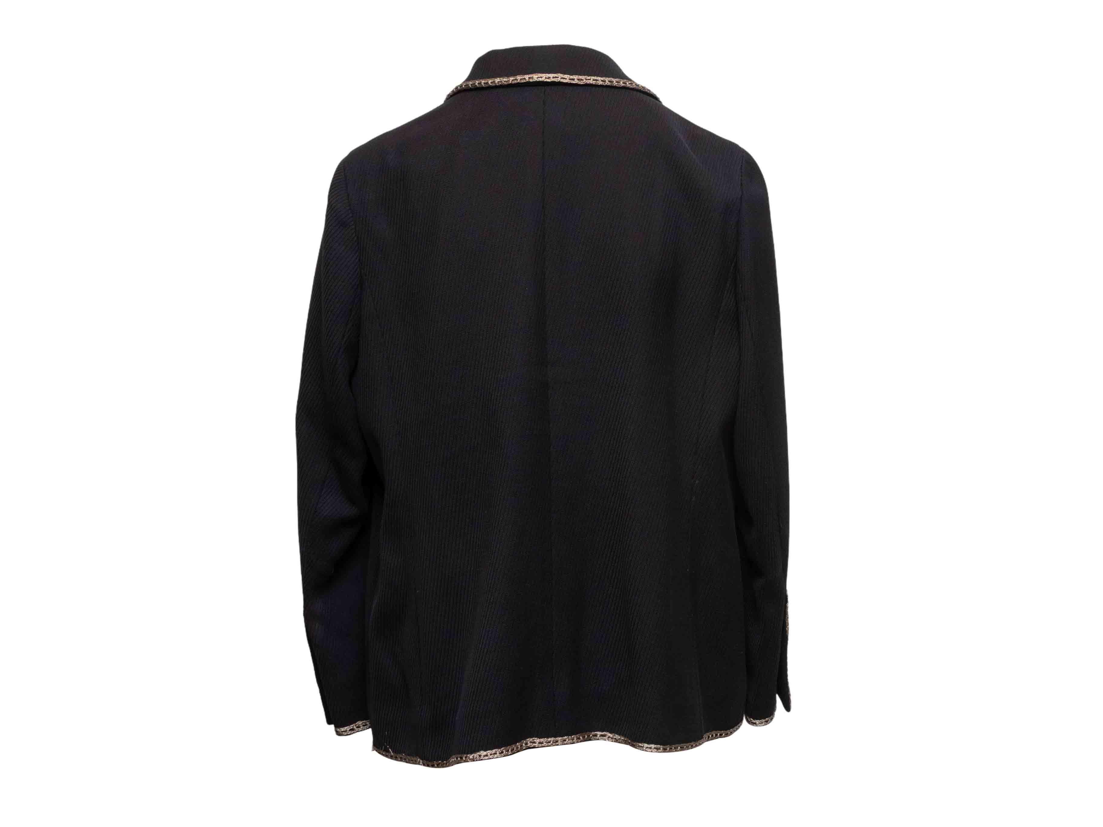 Veste militaire en coton noir Chanel printemps/été 2006 Taille FR 44 en vente 1