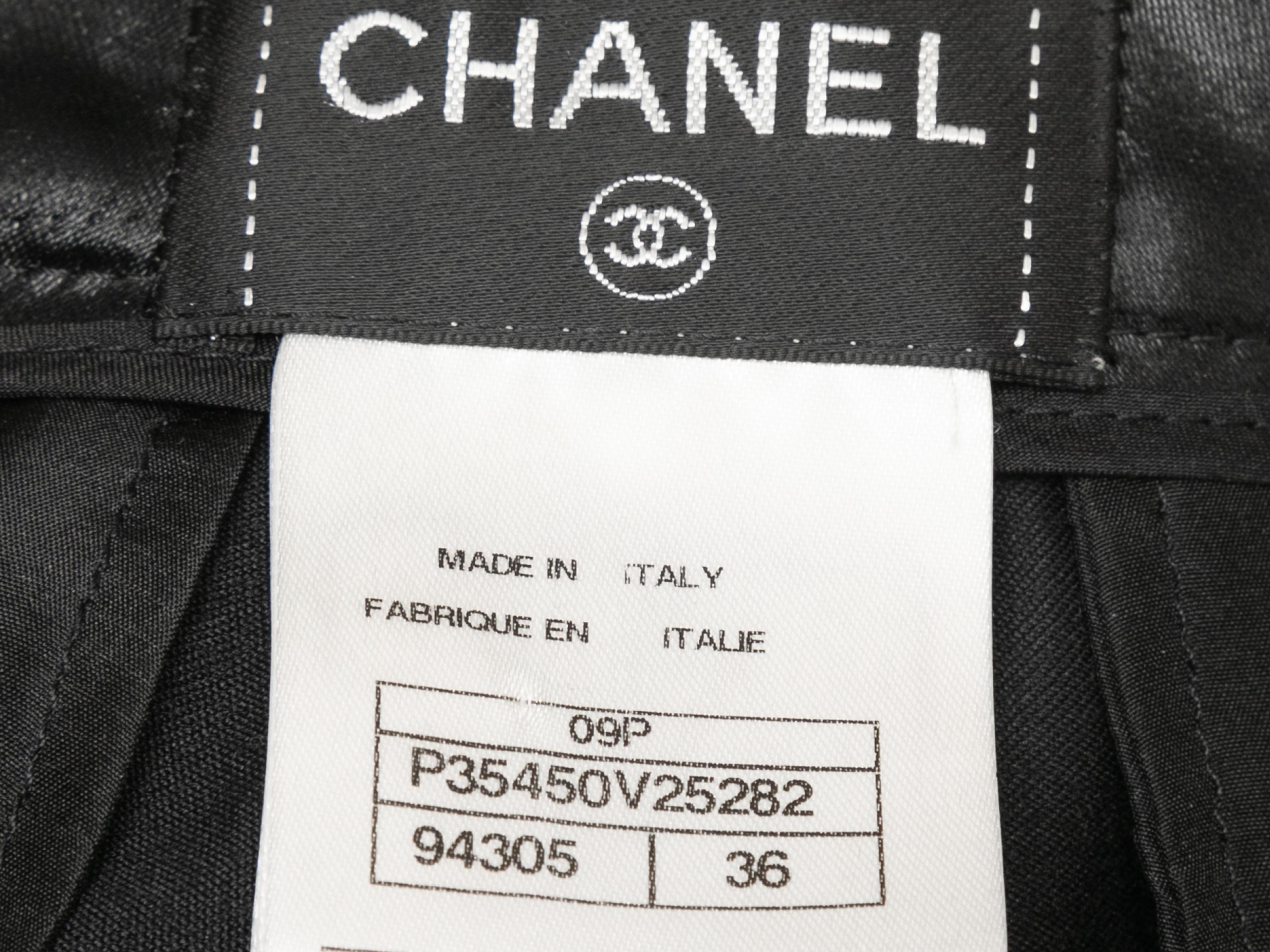 Schwarze Chanel Frühjahr/Sommer 2009 glänzende Hose in Schwarz im Zustand „Gut“ im Angebot in New York, NY