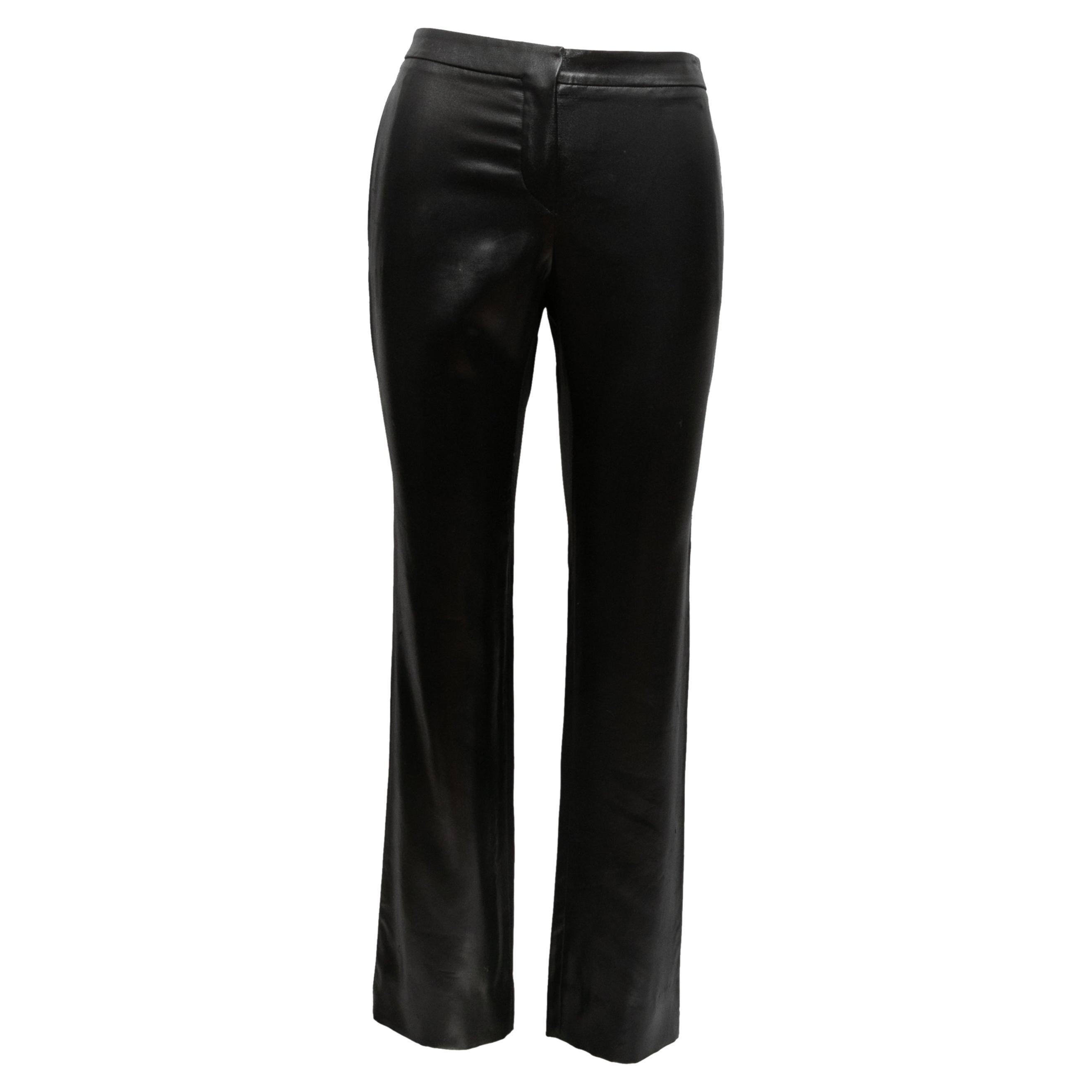 Black Chanel Spring/Summer 2009 Shiny Trousers For Sale