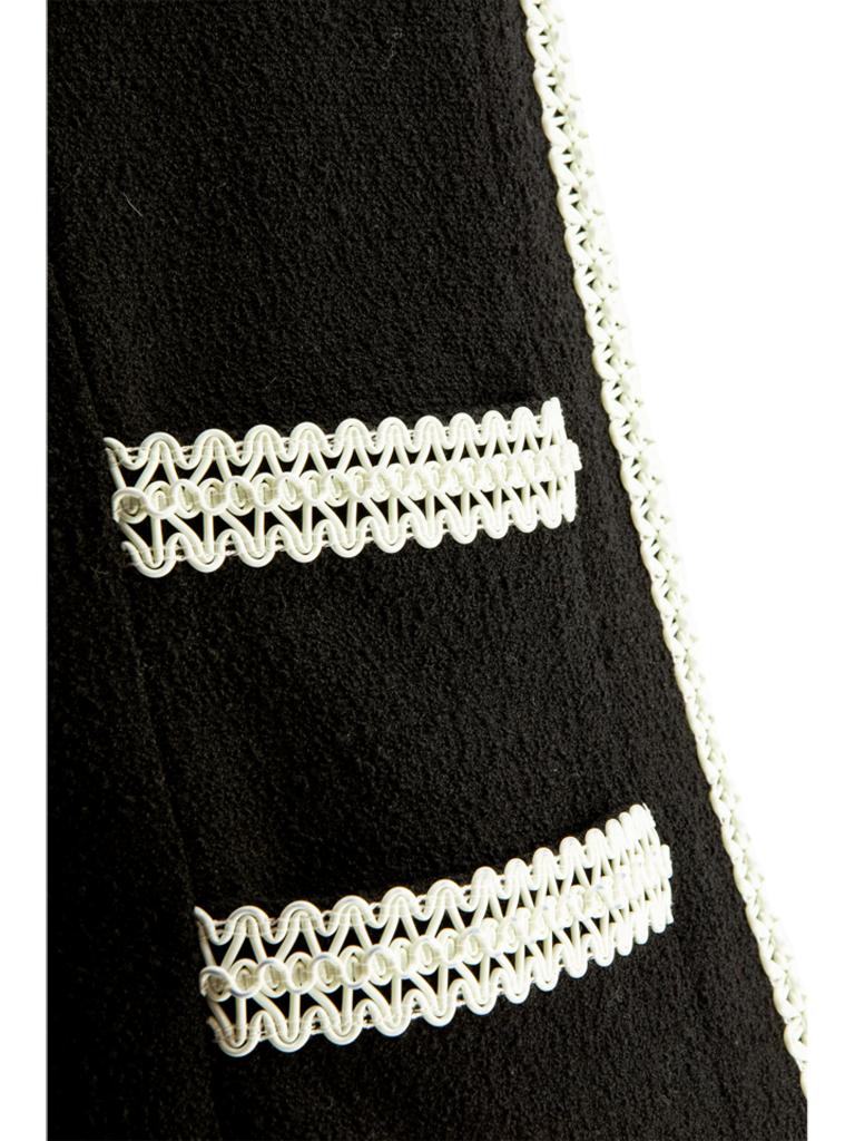 Costume Chanel noir avec appliques tressées, SS 1994 en vente 10