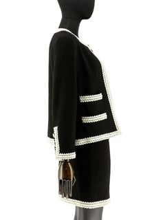 Black Chanel Suit With Scoubidou Braid SS 1994