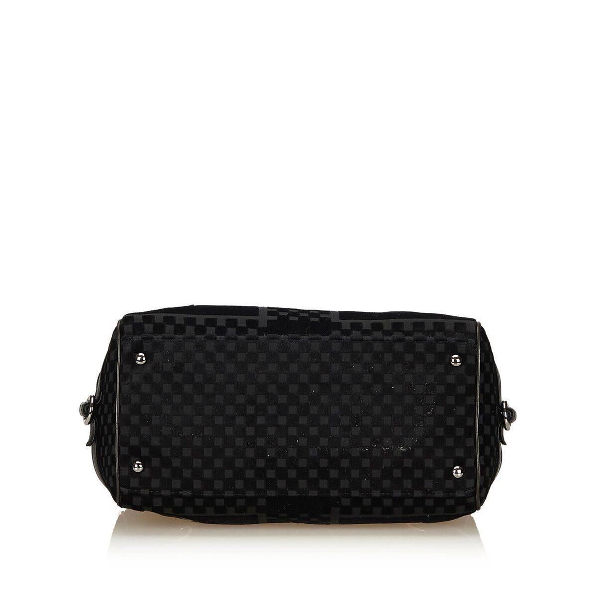 Black Chanel Velour Shoulder Bag 1