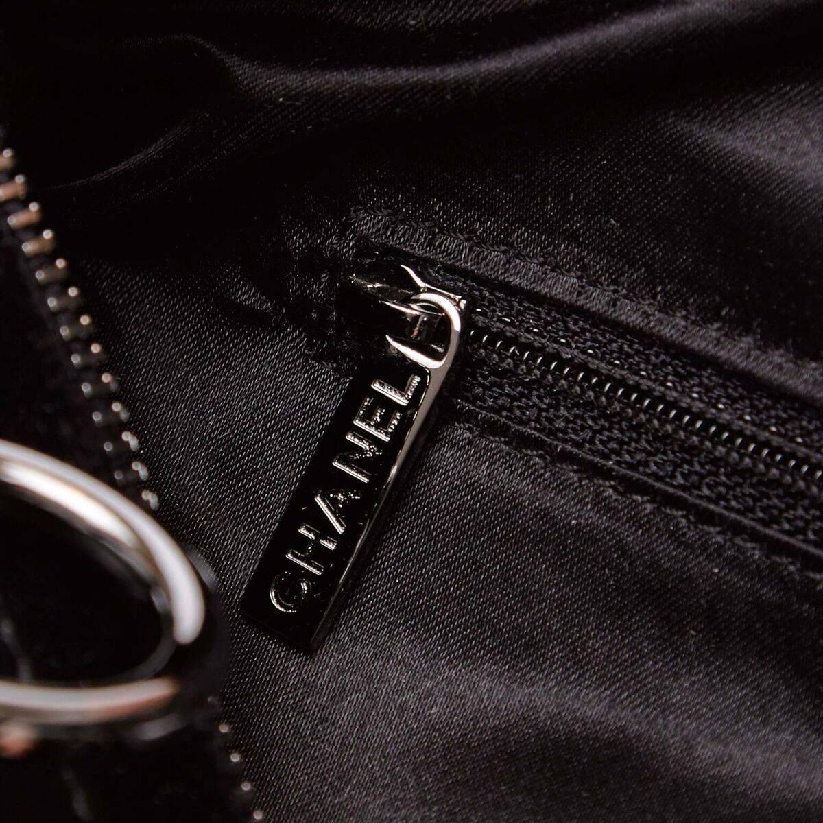 Black Chanel Velour Shoulder Bag 5