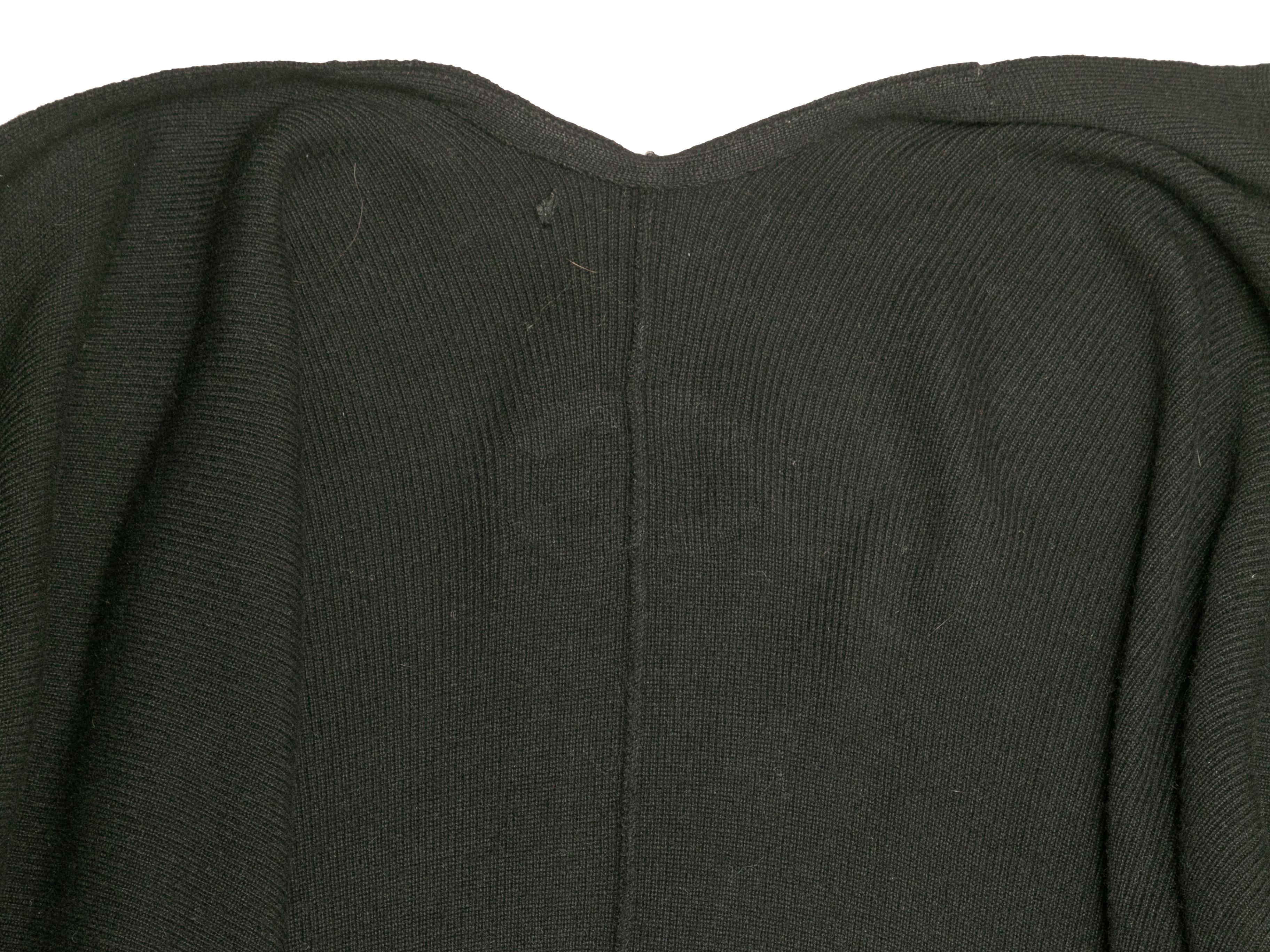 Chanel cape en laine noire, taille O/S Unisexe en vente
