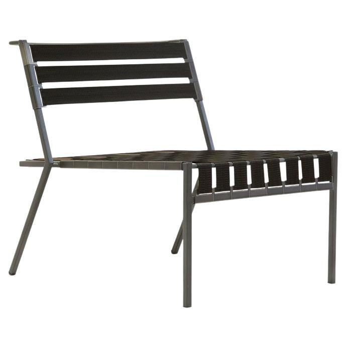 Black & Charcoal Outdoor Lounge Chair