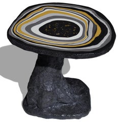 Black Charles Medium Matte Base Side Table