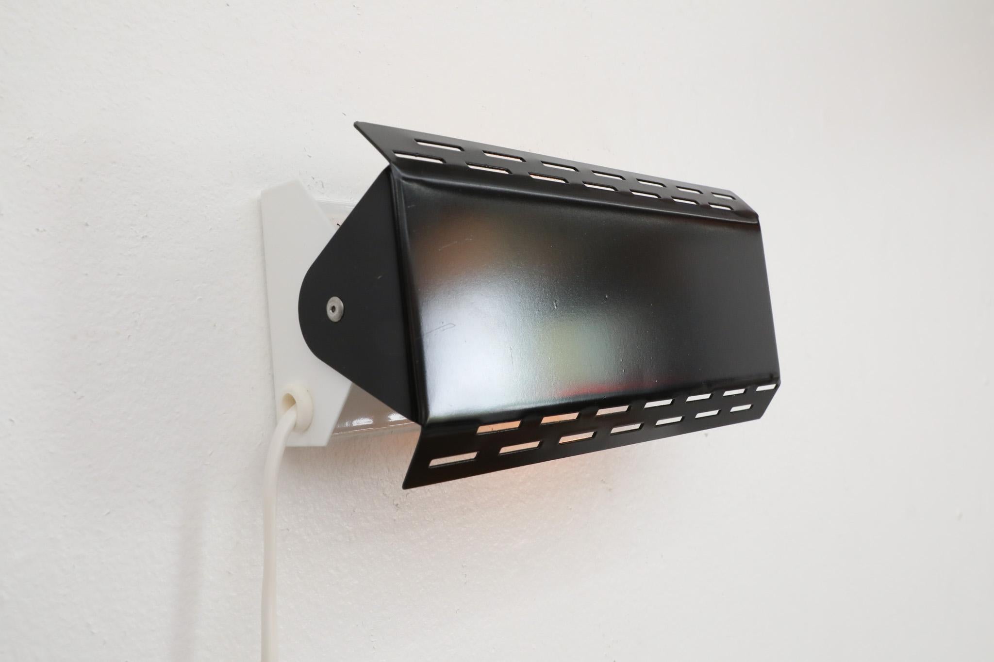 Black Charlotte Perriand Style Wall Sconces In Good Condition For Sale In Los Angeles, CA