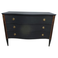 Commode noire de style gustavien