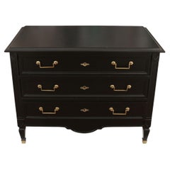 Black Chest of Drawers Jansen Style With Directorie Hardware