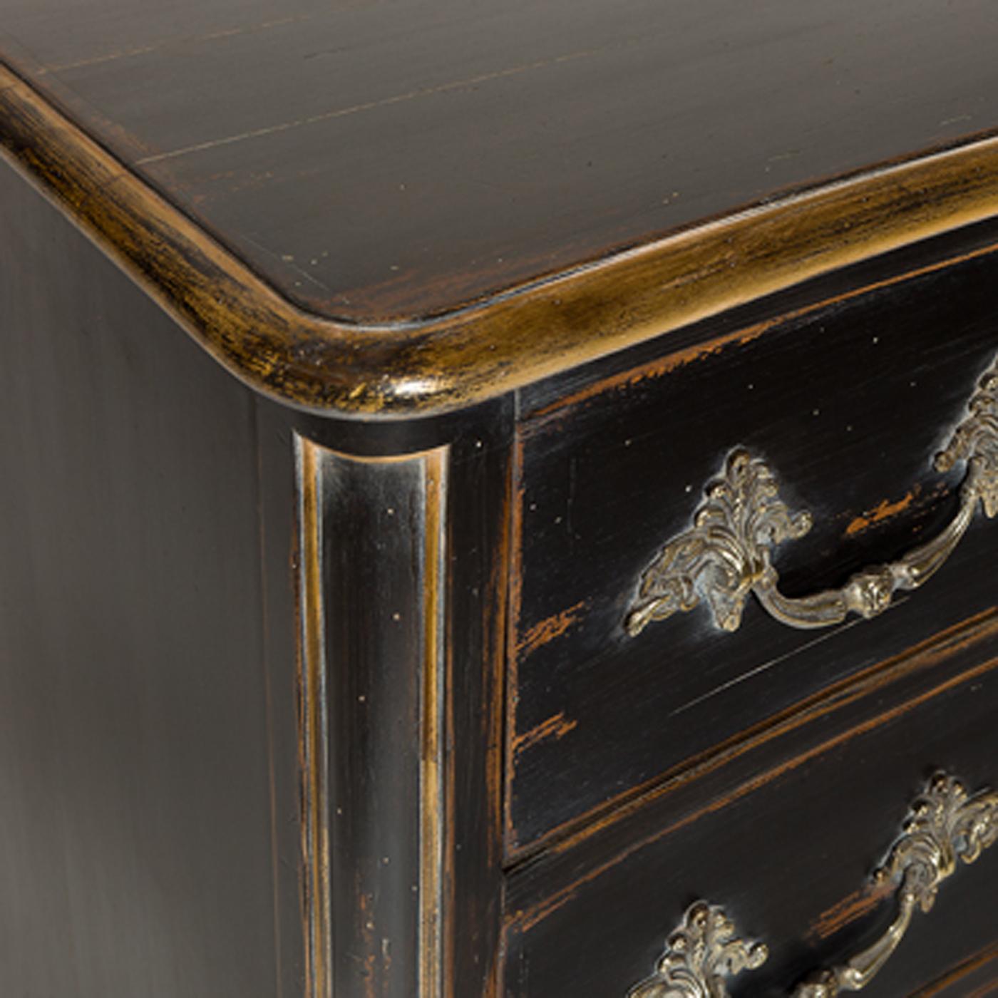 Chest of drawers Louis XV, 3 drawers with lock, wooden top.
