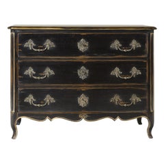 Black Chest of Drawers Louis XV