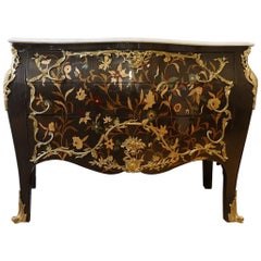 Black Chest of Drawers Louis XV Style