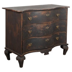 Black Chest of Three Drawers, Sweden circa 1860-80