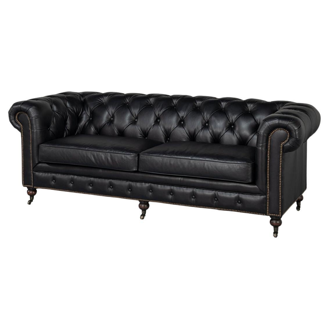 Black Chesterfield Sofa For Sale