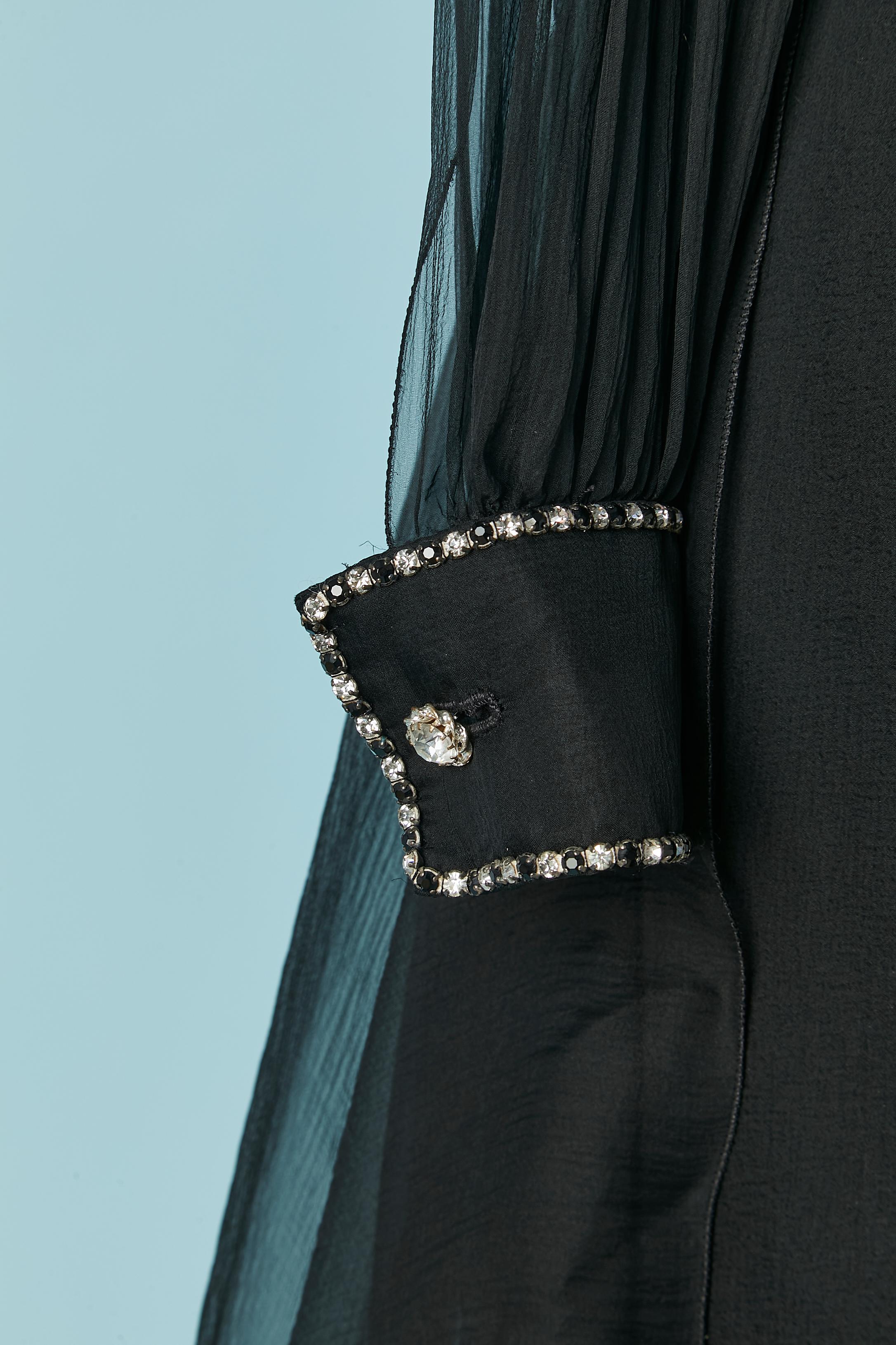 De las mujeres Conjunto de chaqueta de gasa negra y vestido de cóctel DANIEL ROLAND en venta