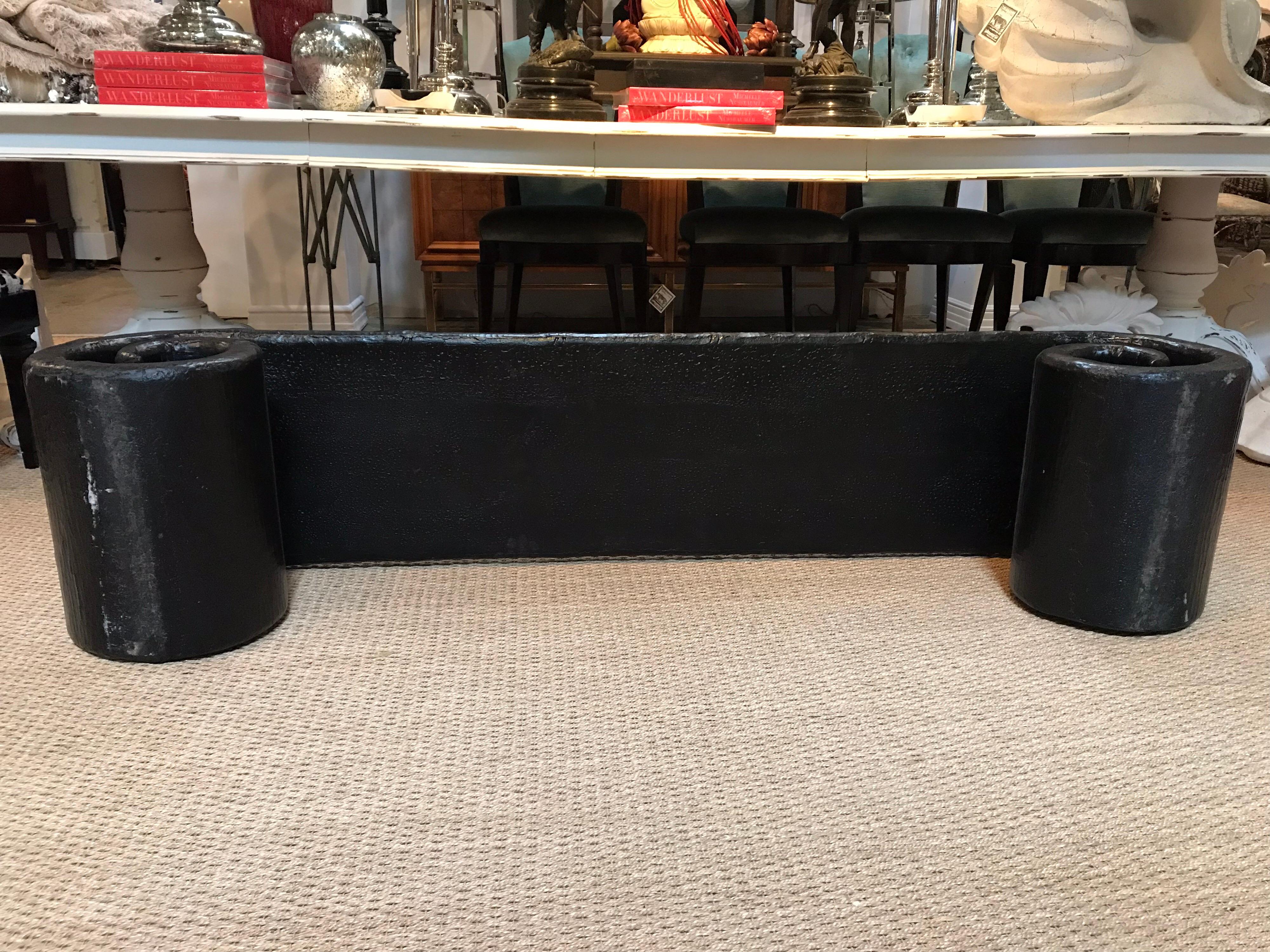 Wood Black Chinese Low Cocktail Table For Sale