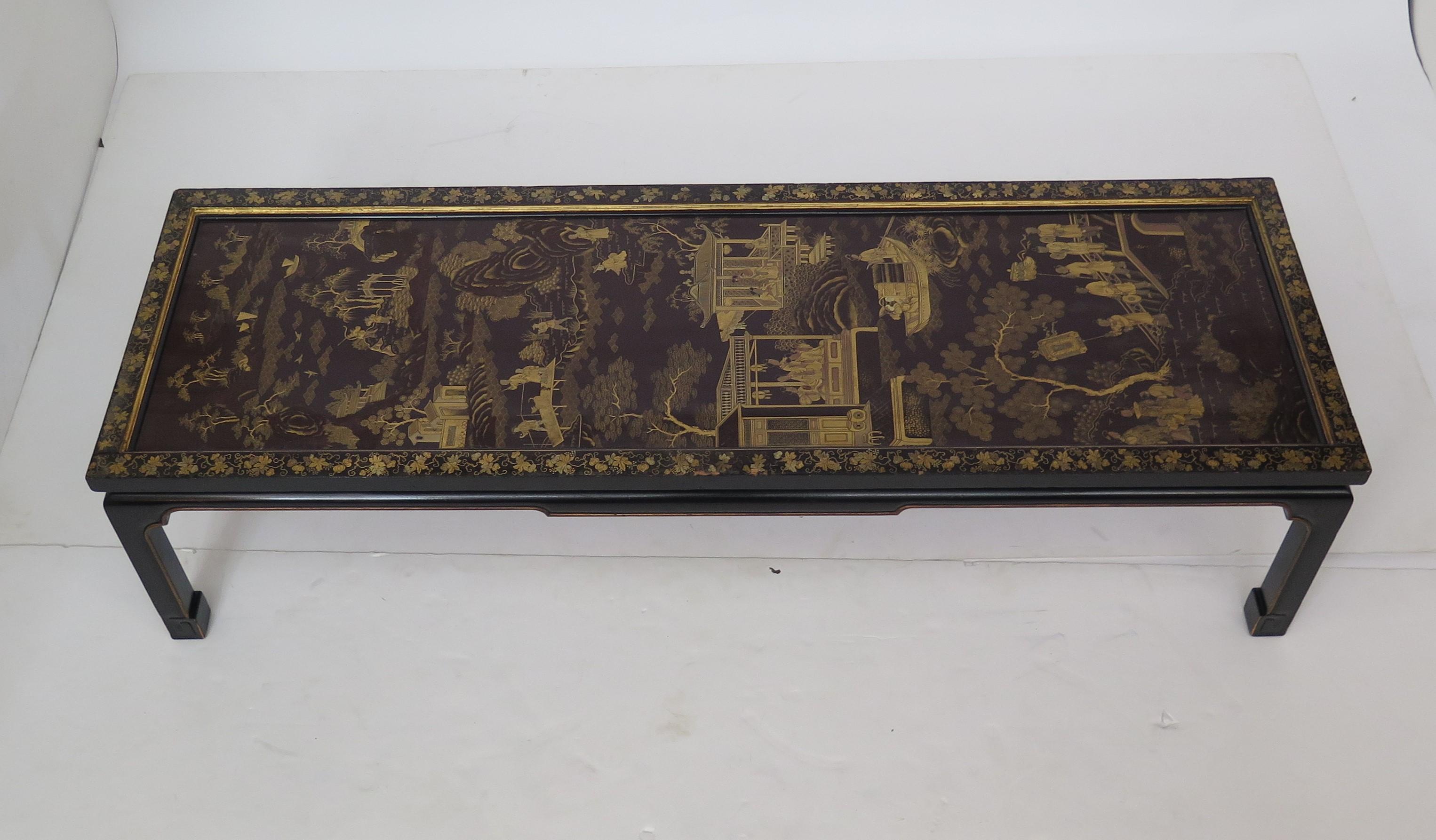 Black Chinoisere Coffee Table 11