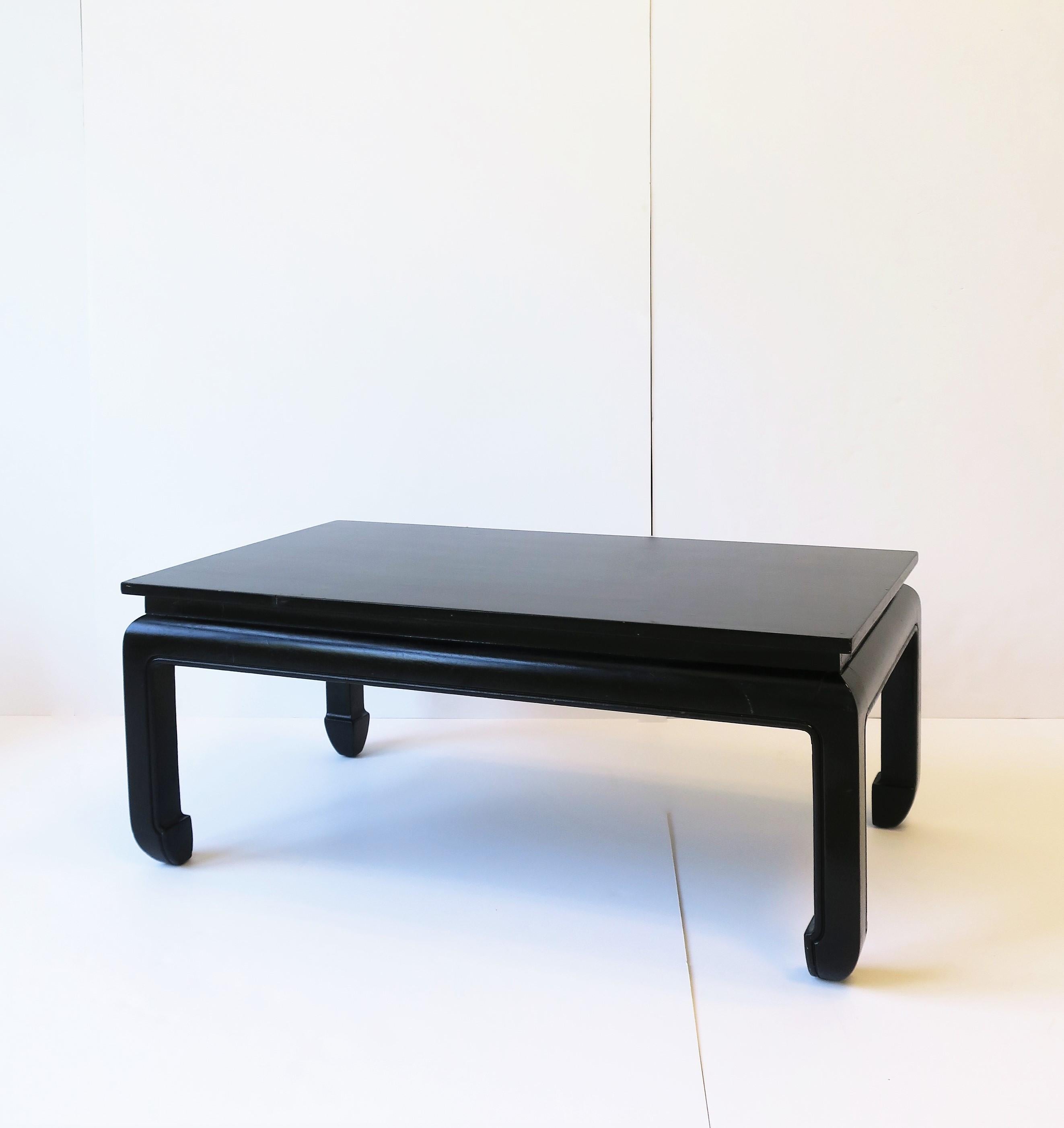 Black Chinoiserie Cocktail Coffee Table 4