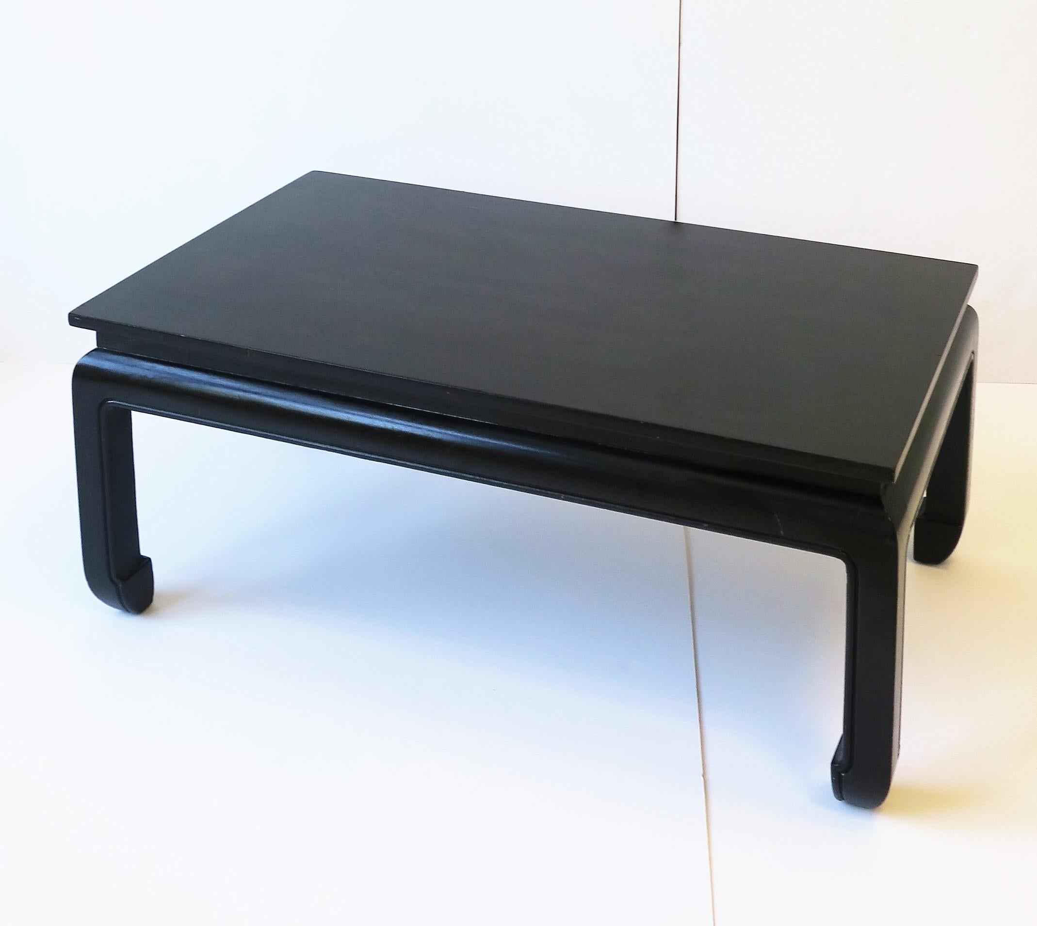 Black Chinoiserie Cocktail Coffee Table 3