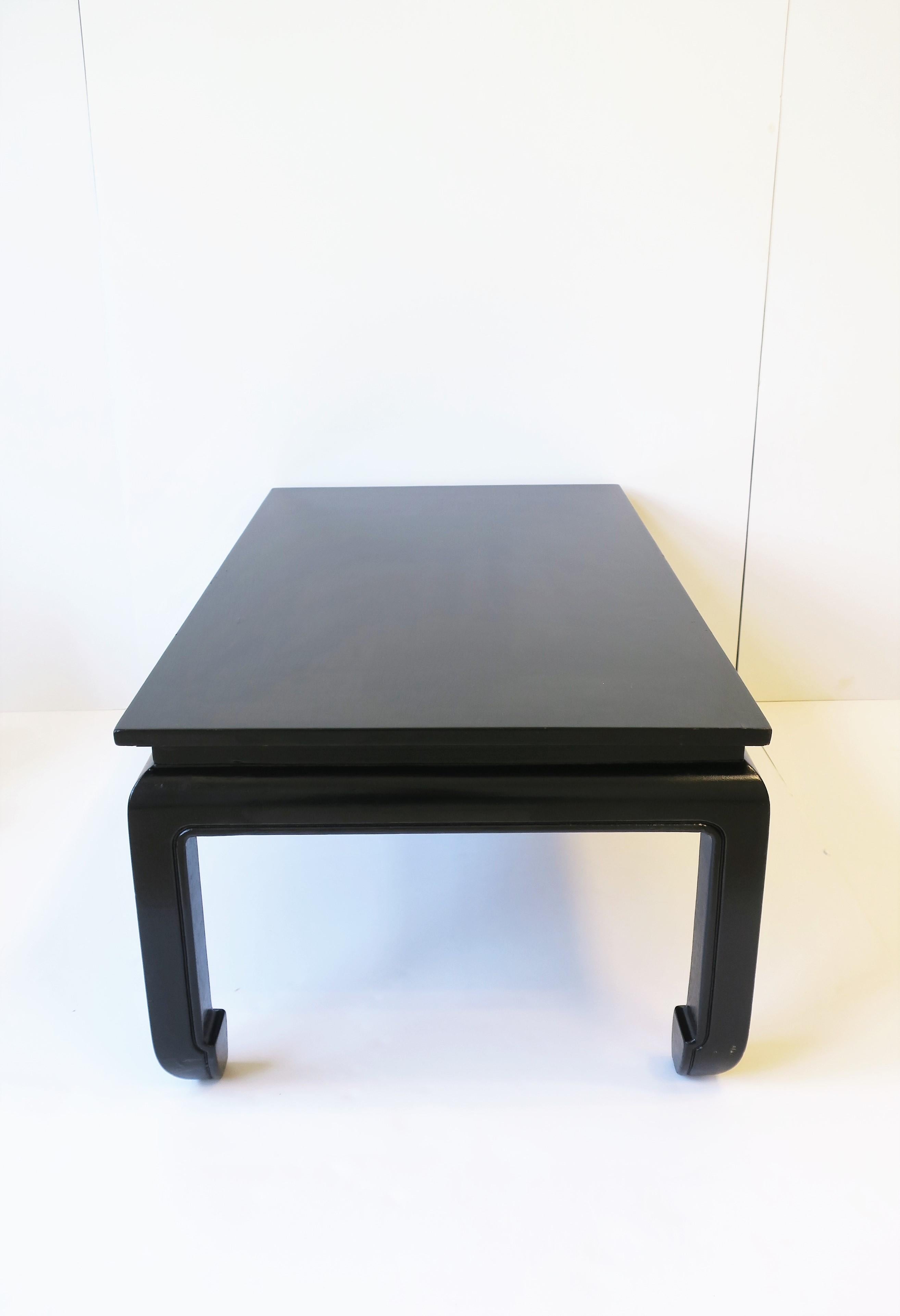 Black Chinoiserie Cocktail Coffee Table 6