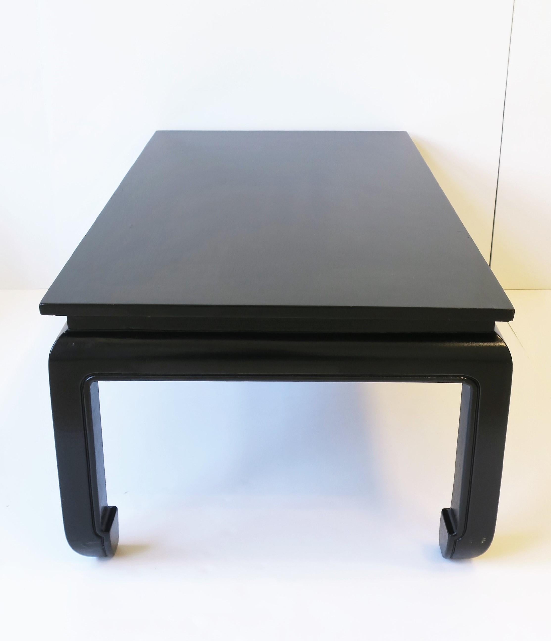 Black Chinoiserie Cocktail Coffee Table 7