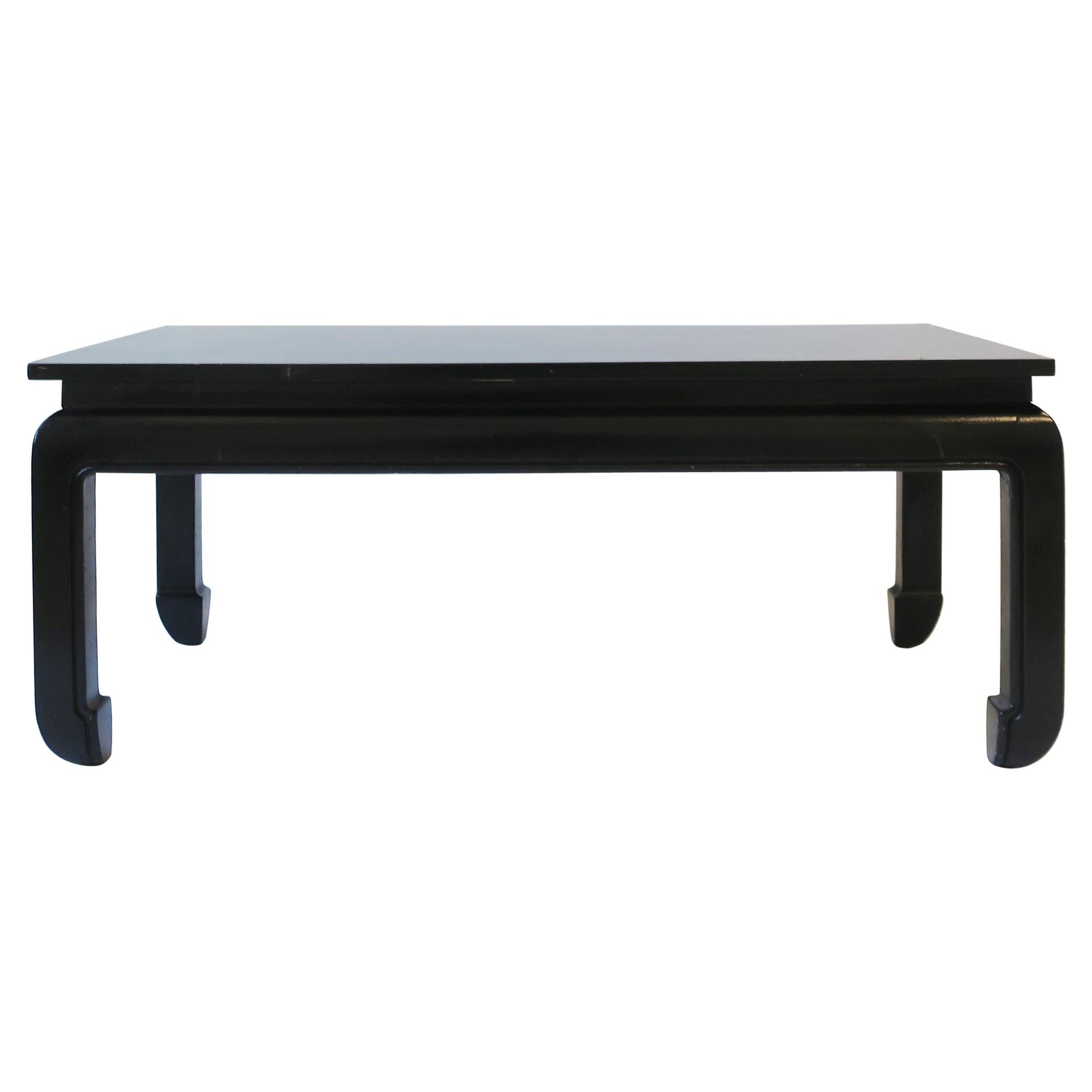 Black Chinoiserie Cocktail Coffee Table