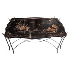 Black Chinoiserie Coffee or Cocktail Table