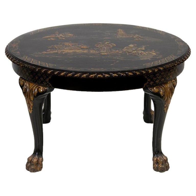 Black Chinoiserie Coffee Table For Sale at 1stDibs
