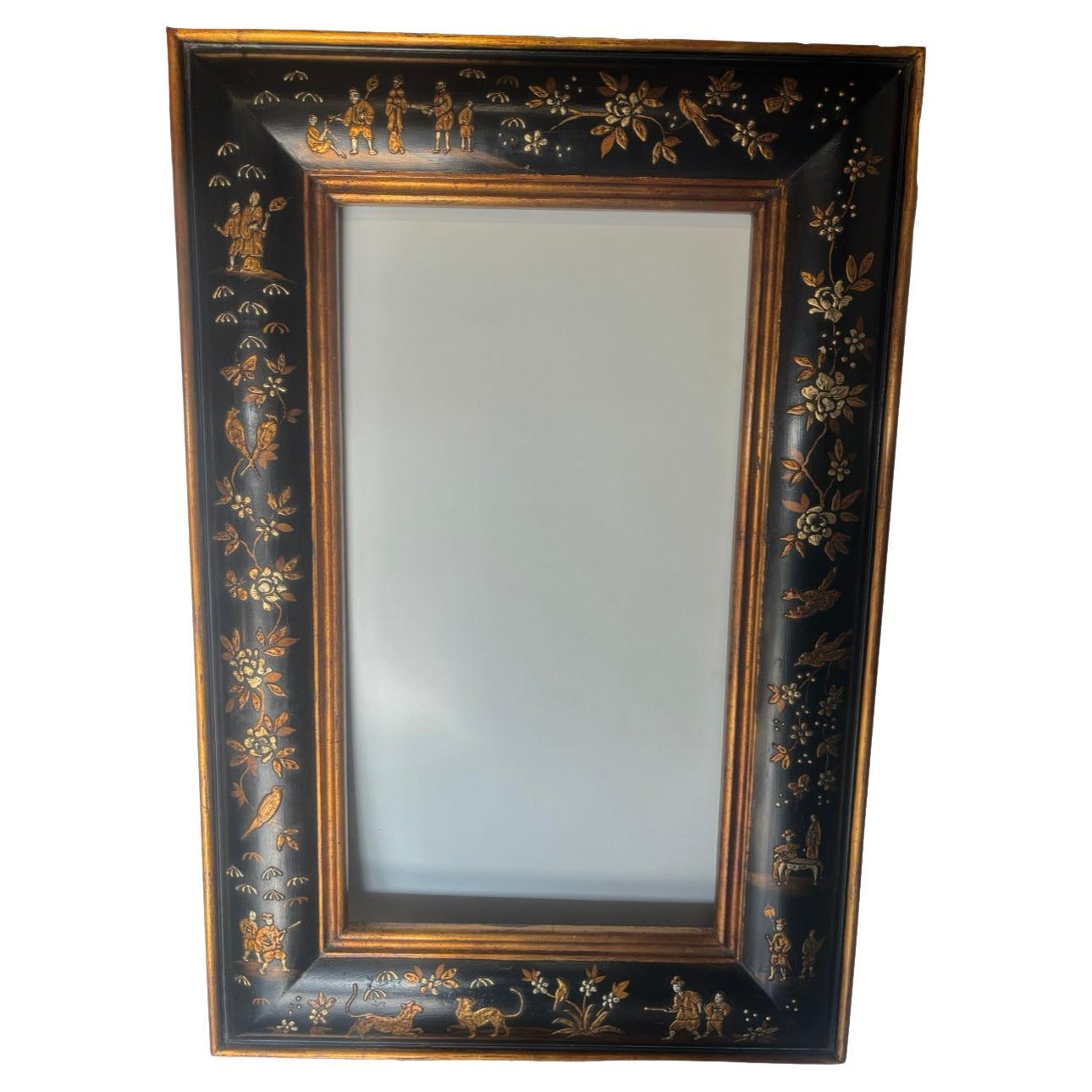 Marco Chinoiserie Negro, Pájaros, Tigre, Floral
