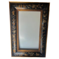 Black Chinoiserie Frame, Birds, Tiger, Floral