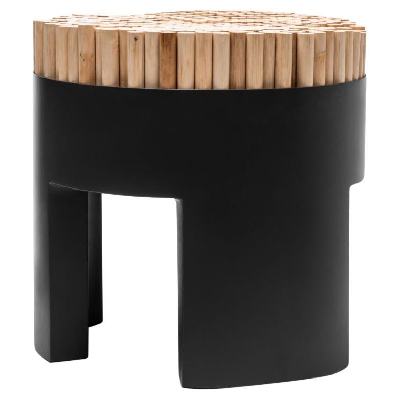 Black Chiquita Stool by Kenneth Cobonpue