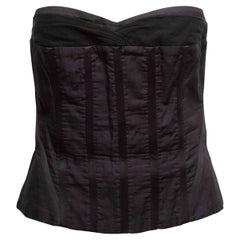 Black Chloe Cotton Bustier Top Size FR 40
