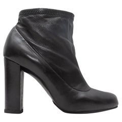 Botines de piel con tacón Chloe negros talla 37