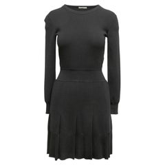 Used Black Chloe Pleated Knit Dress