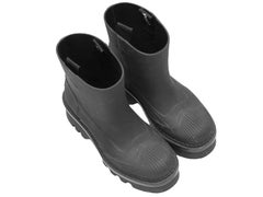 Black Chloe Rubber Ankle Rain Boots Size 37