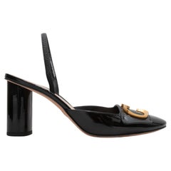 Zapatos de tacón negros Christian Dior C'est Dior Patent Slingback Talla 37.5