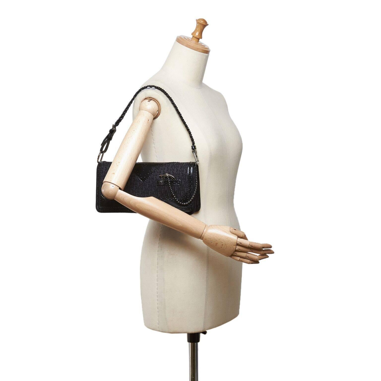 Christian Dior Black Jacquard Oblique Dtrick Bag 5