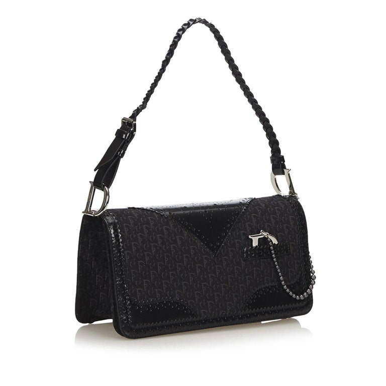 Christian Dior Black Jacquard Oblique Dtrick Bag For Sale at 1stDibs ...