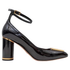Black Christian Dior Miss Dior Square-Toe Patent Pumps