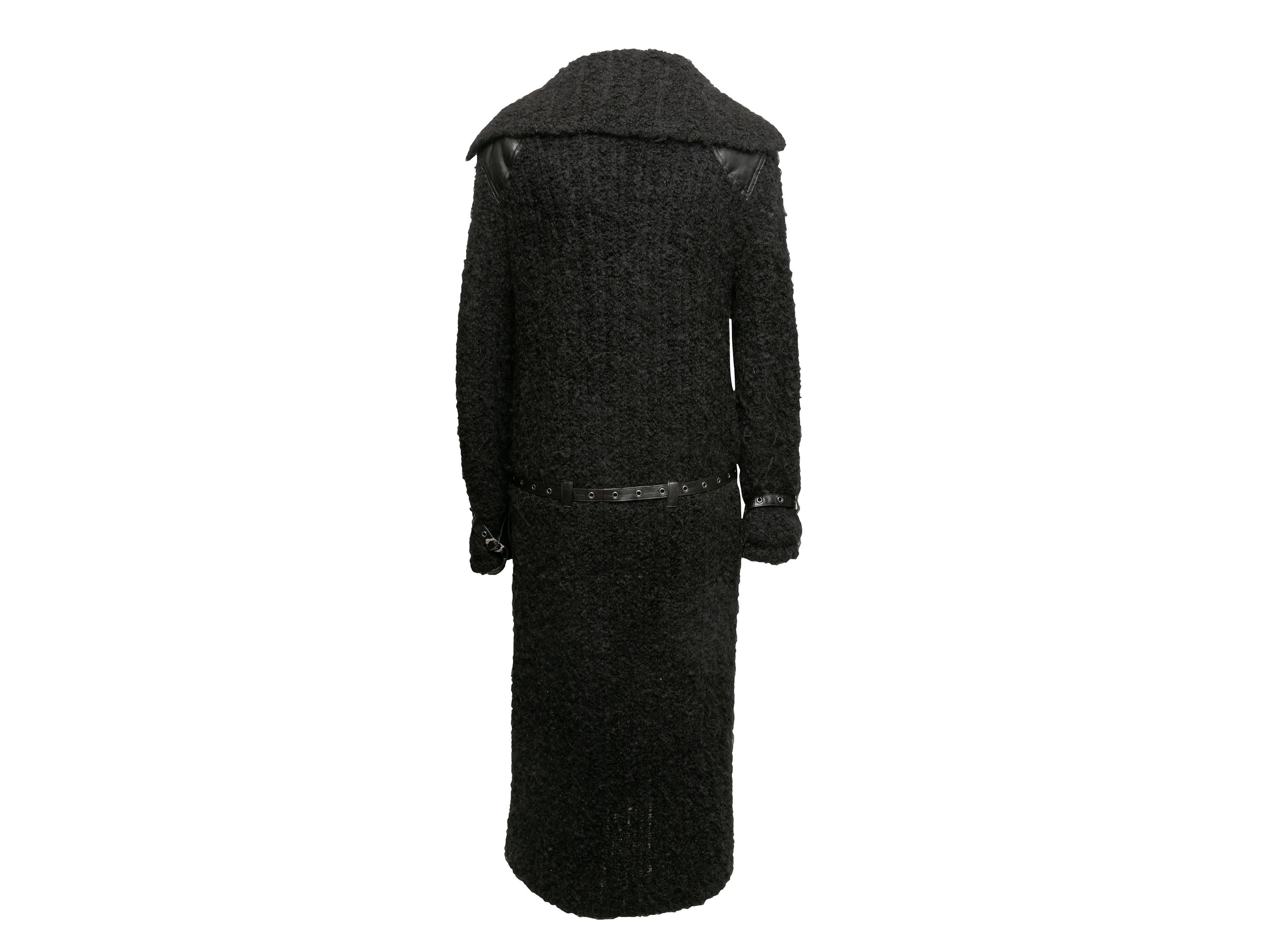 Nero Christian Dior nero in lana e misto alpaca con cintura Taglia FR 36 in vendita