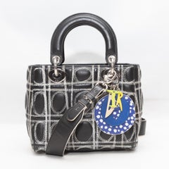 Black Christian Dior x Daniel Gordon Lady Art Bag