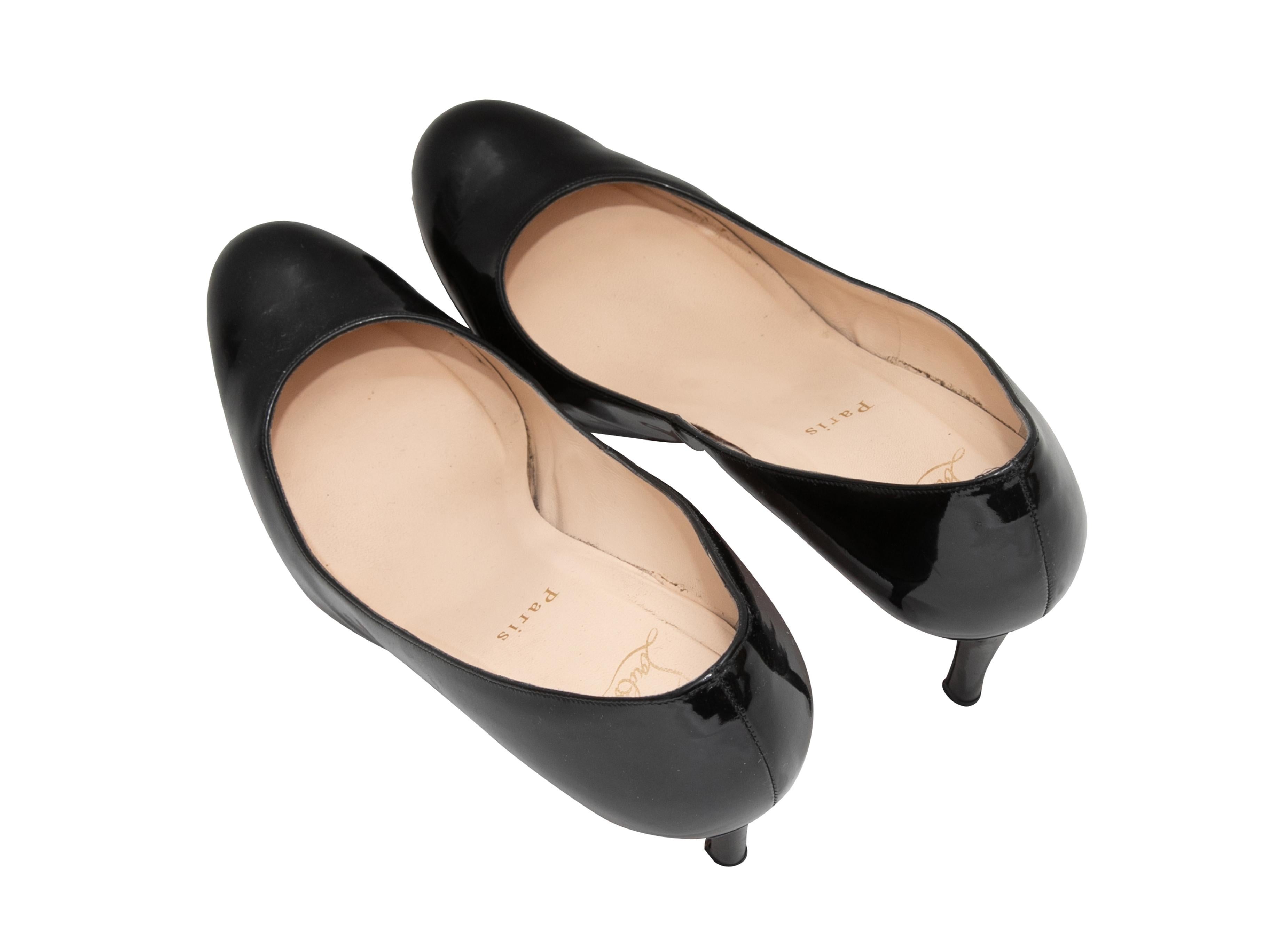 Noir Christian Louboutin escarpins vernis noirs taille 42