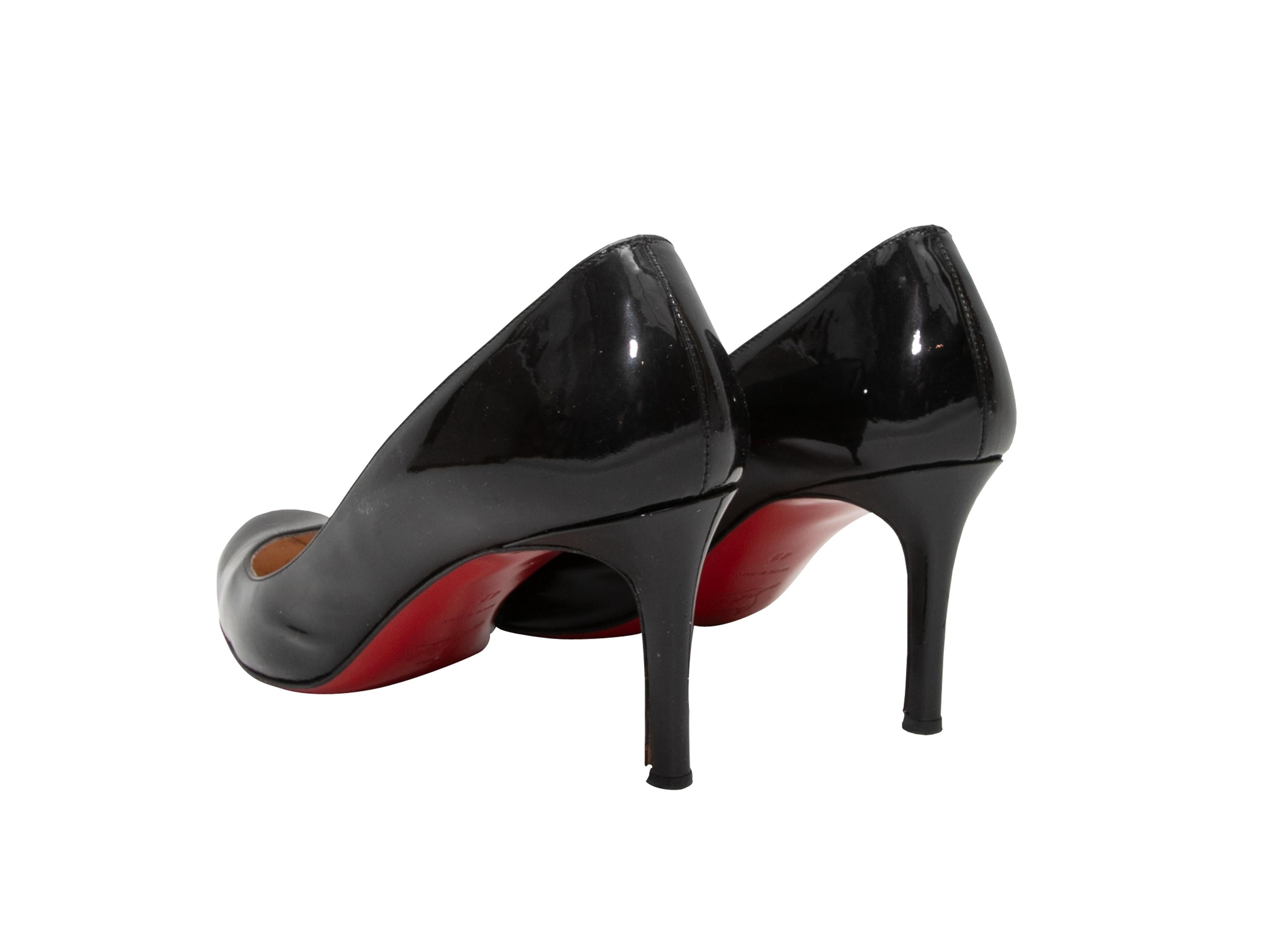 Christian Louboutin escarpins vernis noirs taille 42 Bon état à New York, NY