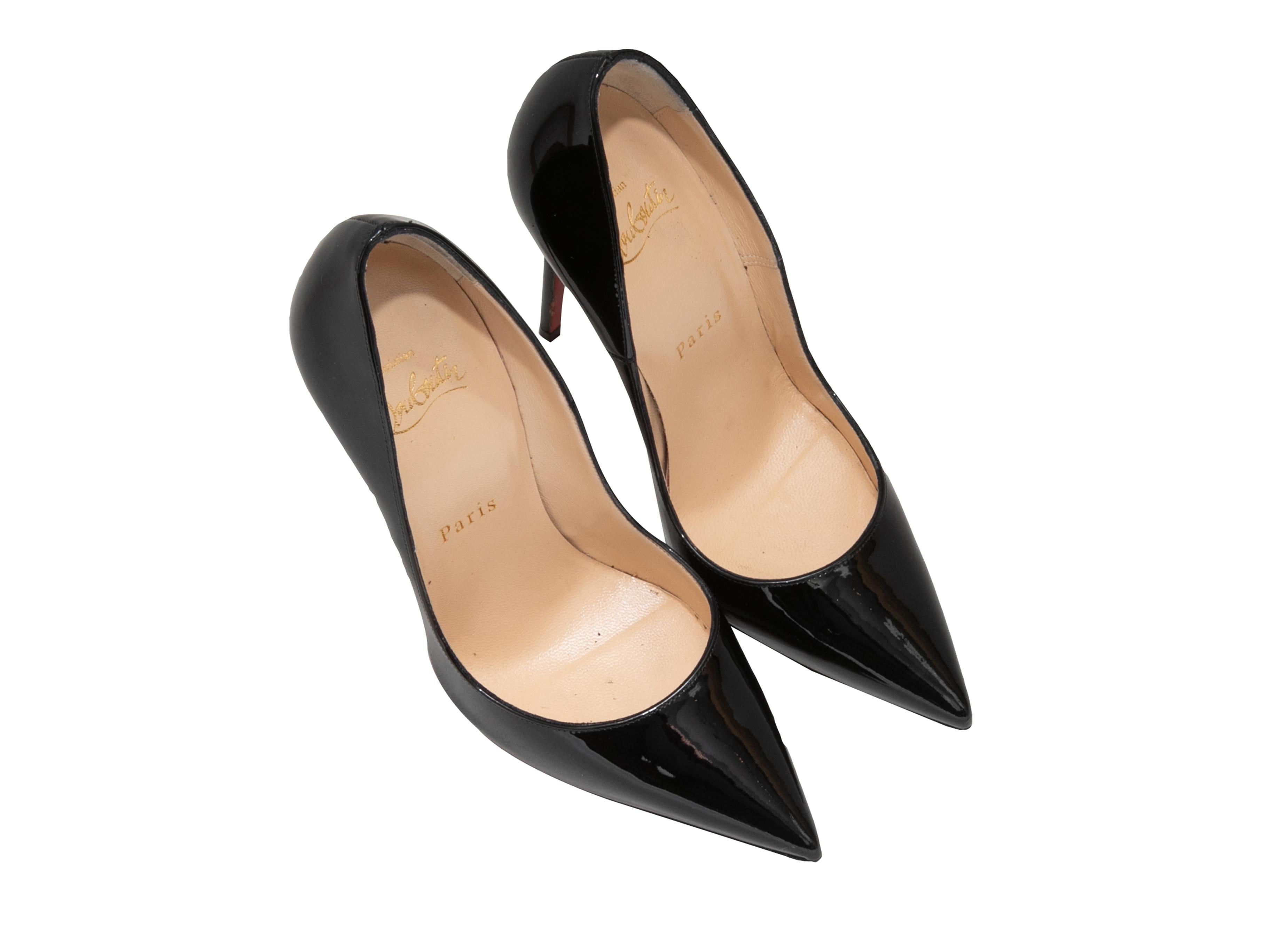 Black Christian Louboutin Patent So Kate Pumps Size 36 In Good Condition For Sale In New York, NY