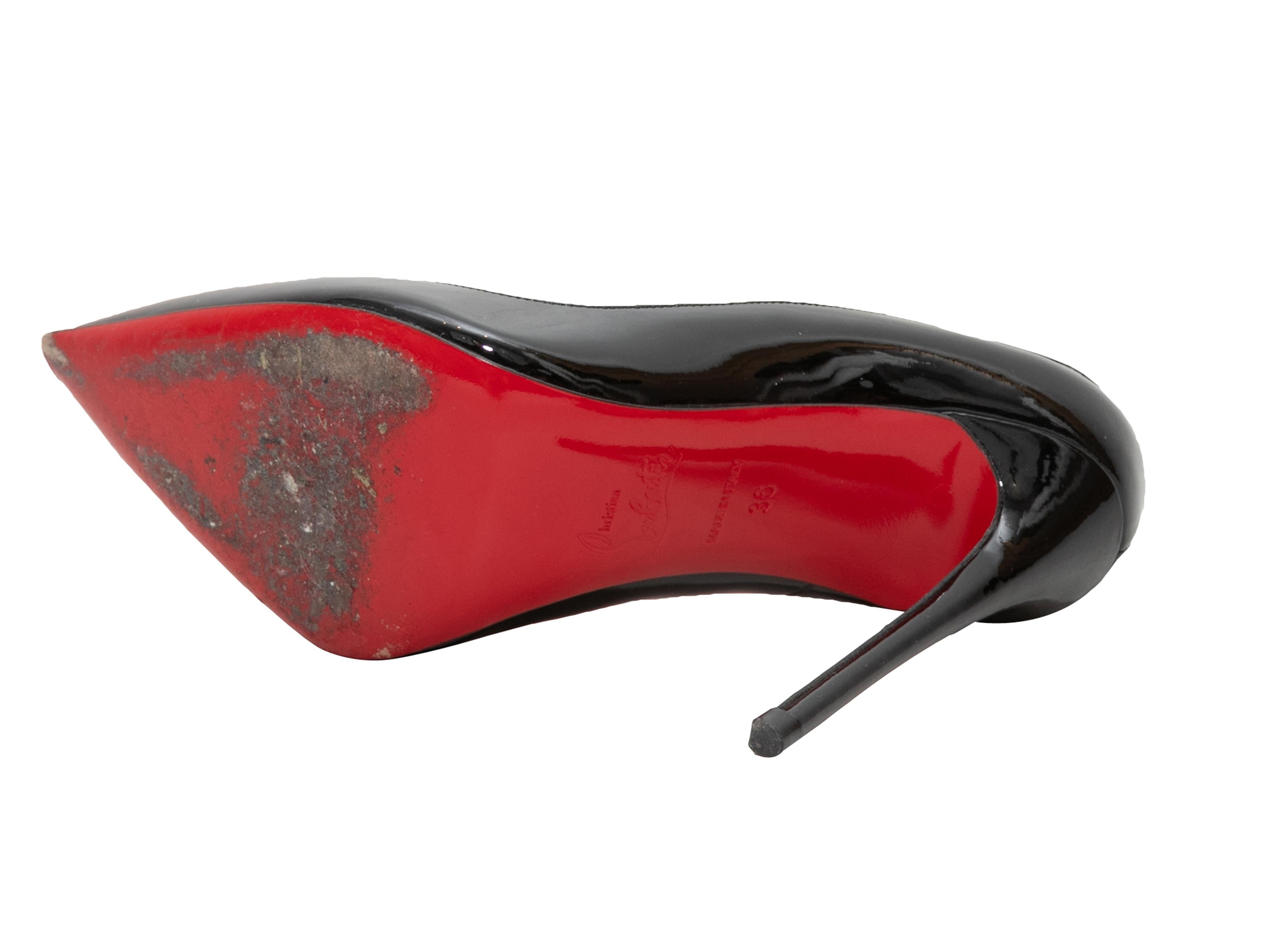 Black Christian Louboutin Patent So Kate Pumps Size 36 For Sale 1