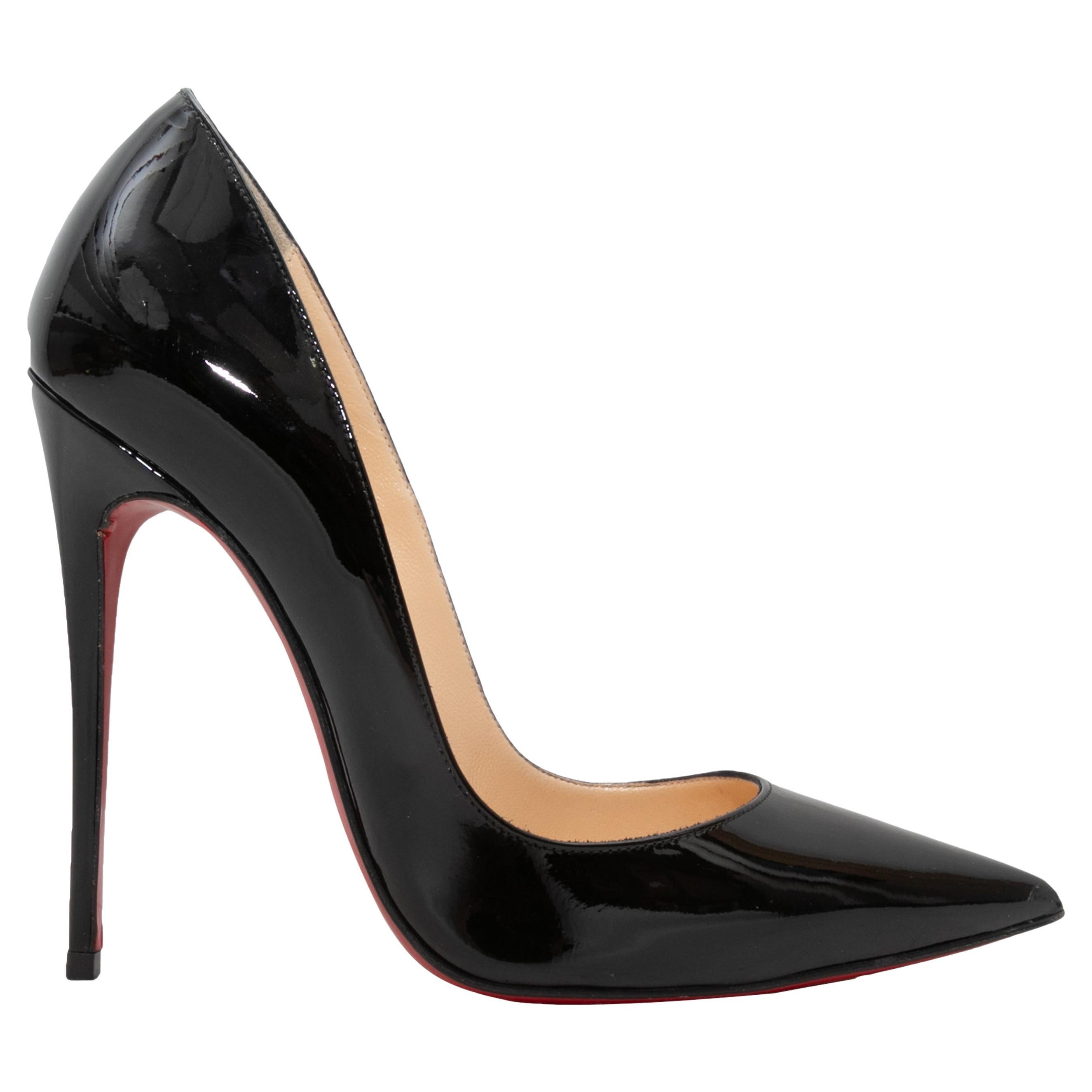 Black Christian Louboutin Patent So Kate Pumps Size 36 For Sale