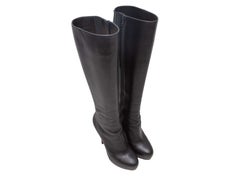 Black Christian Louboutin Platform Heeled Knee-High Boots